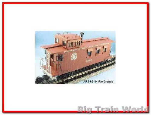 Aristo-Craft 82114 - CLASSIC LONG CABOOSE D&RGW RED