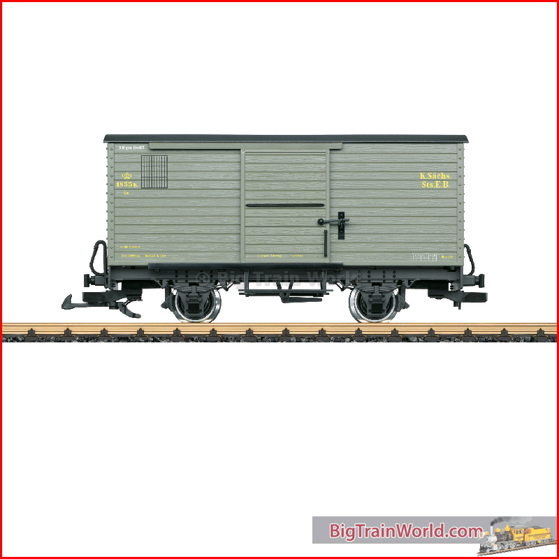 LGB 40272 - Royal Saxon State Railways Boxcar, Car Number 1855 K - New 2023