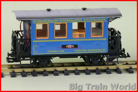 LGB 3013 - OBB/Steyrtalbahn dining car, used, but good condition, yellow box