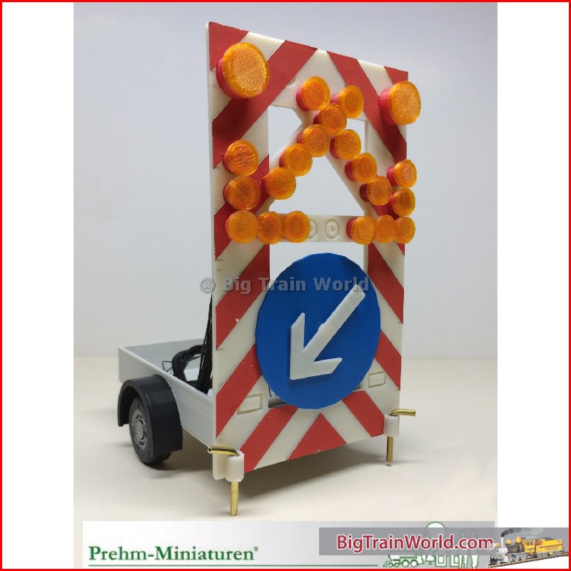 Prehm Miniaturen 510534 - Absperrtafel linksweisend, mit Anhänger - New 2017