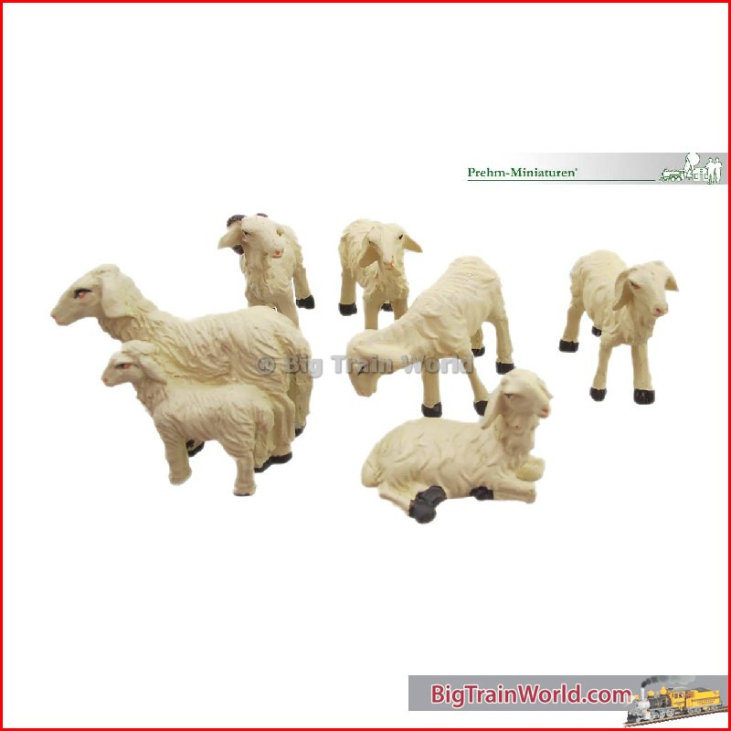 Prehm Miniaturen 550702 - Sheep; Set of 6 - New 2017