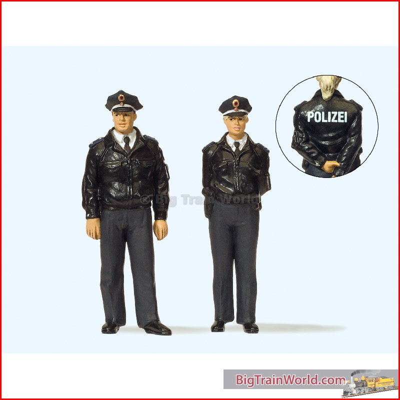 Preiser 44909 - Polizisten stehend. Blaue Uni (1:22½)