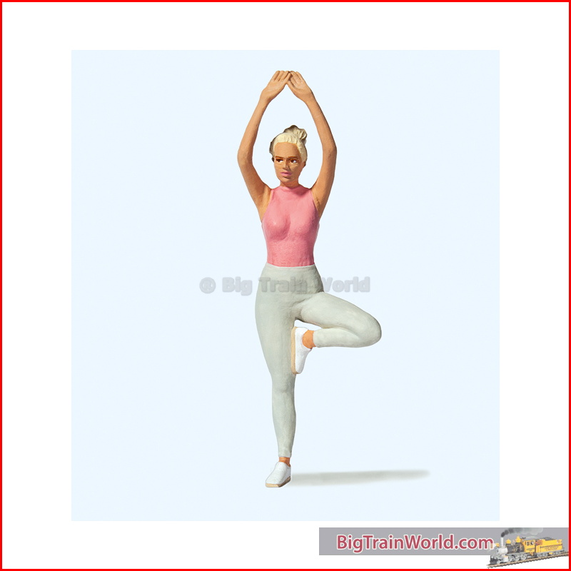 Preiser 45523 - Vrouw tijdens yoga oefening - 1:22,5