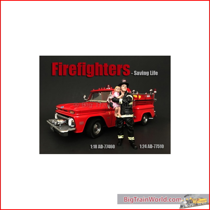 American Diorama 77510 - 1/24 fire fighter *saving life*