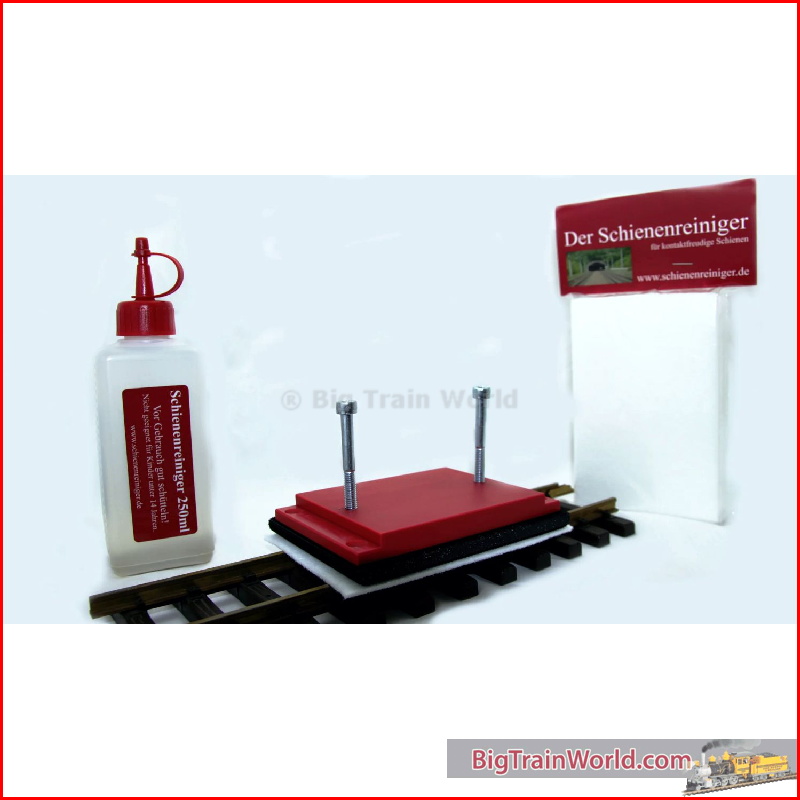 Schienenreiniger G410 - Track cleaning set for G scale cars, bolt connection