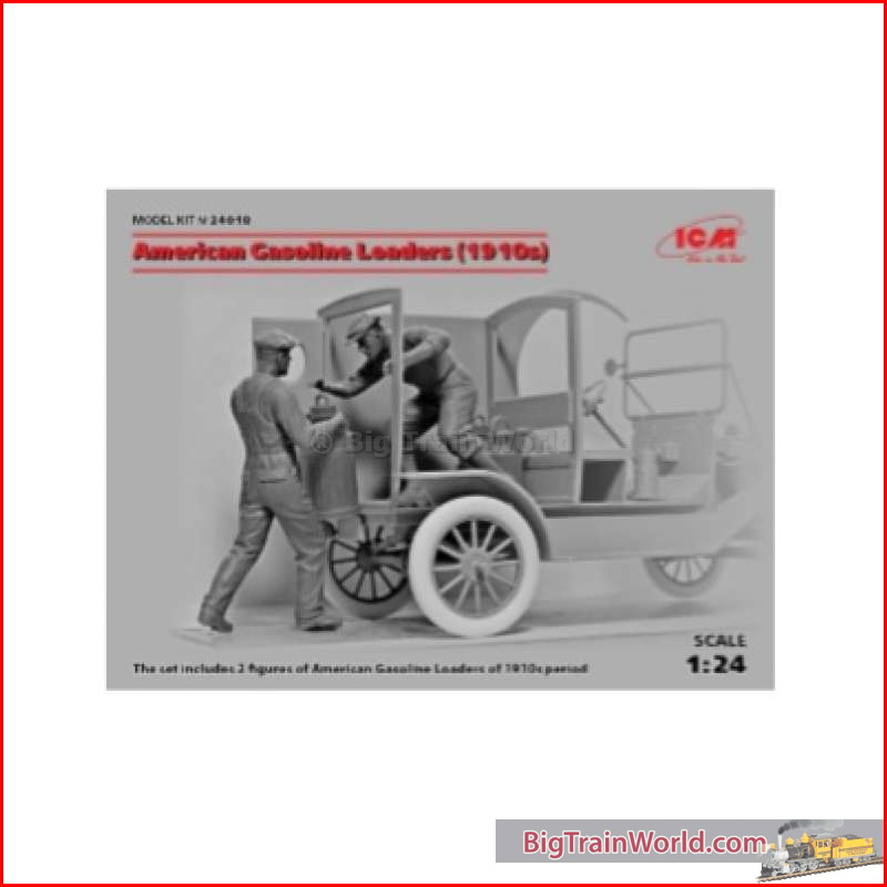 ICM 24018 - 1/24 1910 american gasoline loader 2 figure, plastic modelkit