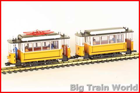LGB 2035 Oldtimer tram + LGB 3500 bijwagen, set