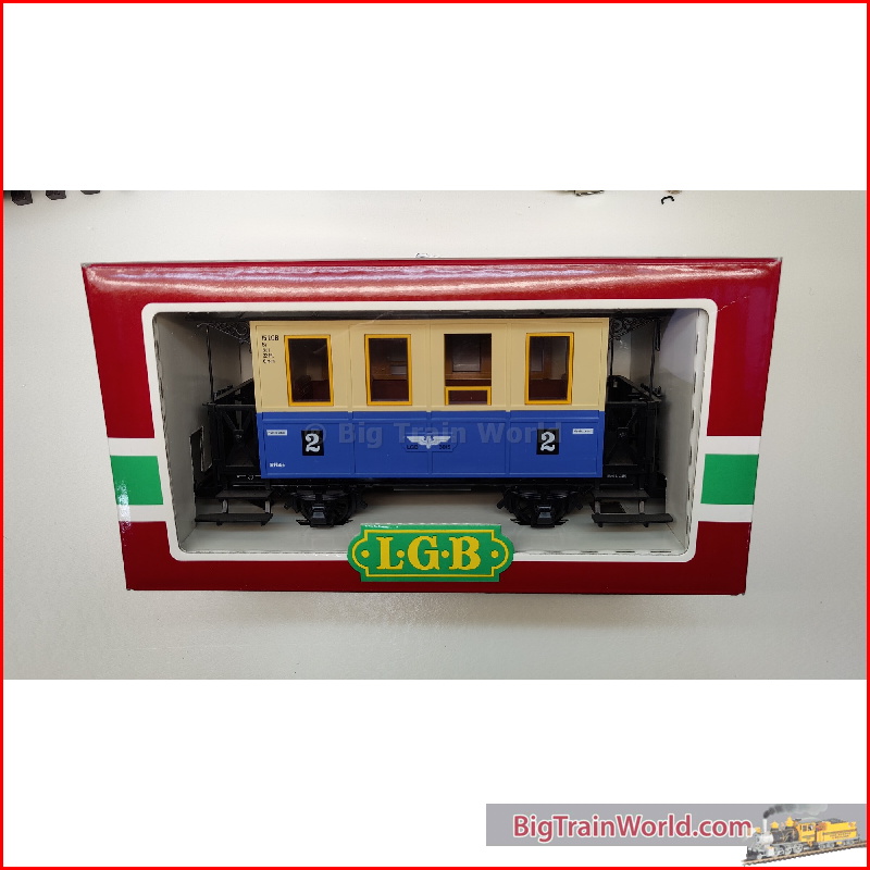 LGB 3015-2 -  Personenwagen Bayrische Schmalspurbahnen Blauw/Beige