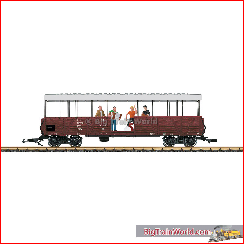 LGB 33350 SOEG goederenwagon met band en geluidmodule, nette staat