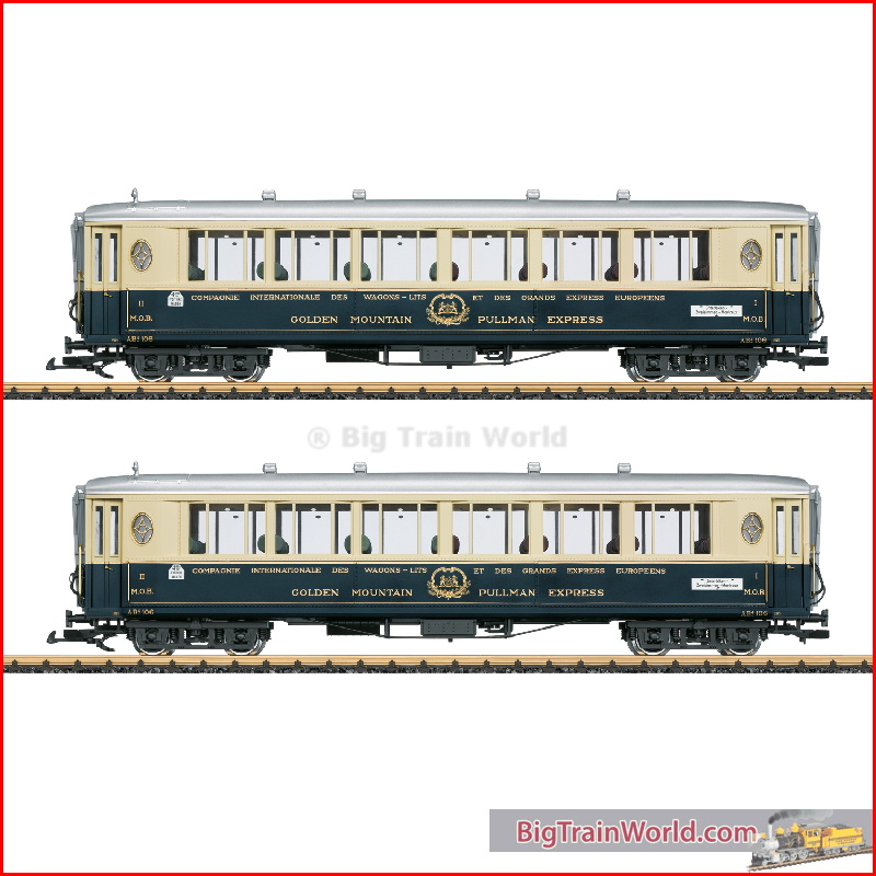 LGB 36661 - Set nr.2 Rijtuigen 'Golden Mountain Pullman Express'; Tijdperk II -