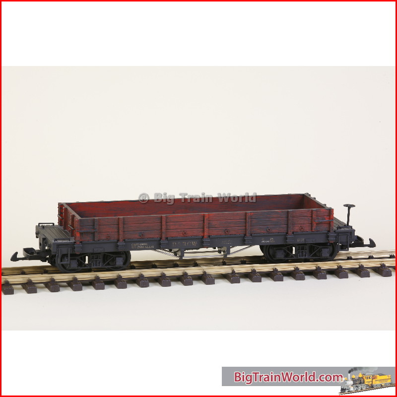 LGB 4061, Plattewagon D&RGW, zwart, met rongen