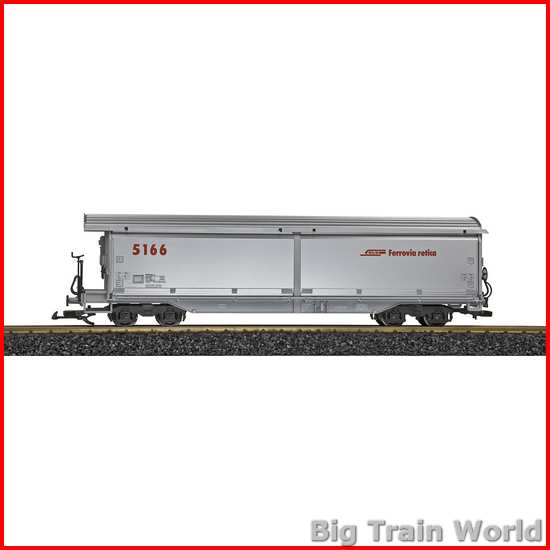 LGB 41573 - RhB Schuifwandwagen Haikqq-v  - RhB 5166