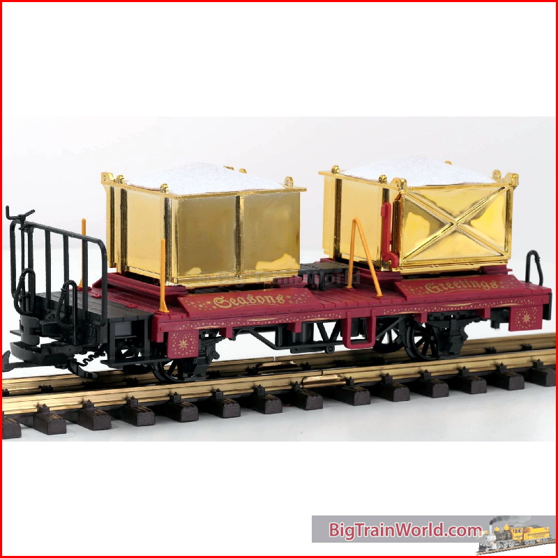 LGB 42140 - Kerst kiepwagen, rood met gouden afzet bakken