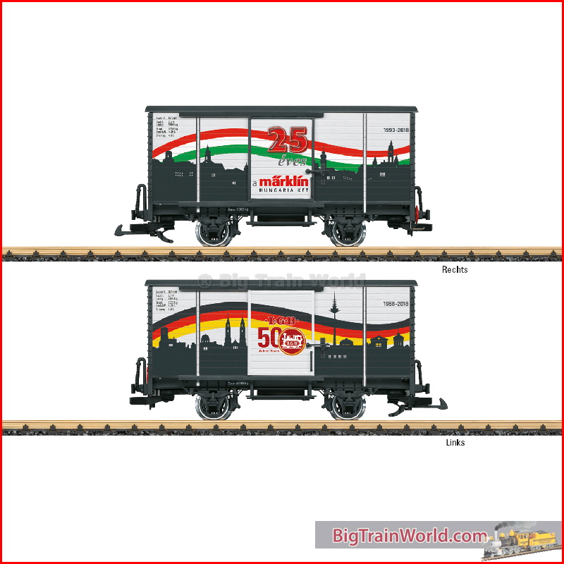 LGB 43264 - Goederenwagon tbv 50 jaar LGB + 25 Jaar Märklín Hongarije