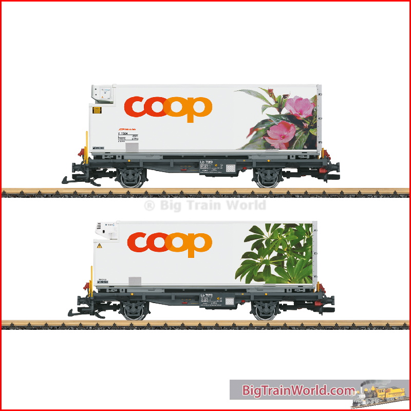 LGB 45885 - Set Containerwagens van de Rhb, 'coopÂ®'; Tijdperk VI - Nieuw 2026