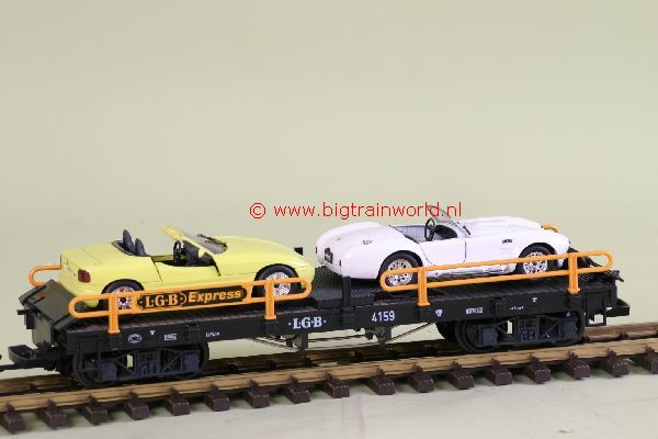 LGB 4159, autotransport with 2 cars, slightly used, with box