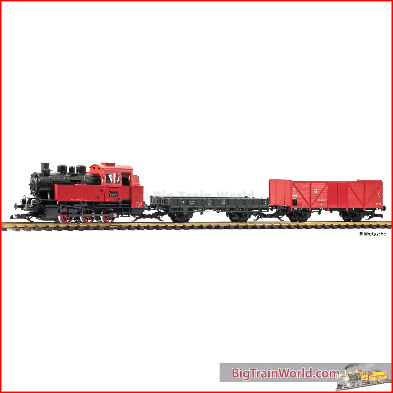 Piko 37124 - G startset goederentrein BR 80 + 2 goederenwagens DR - Nieuw 2026