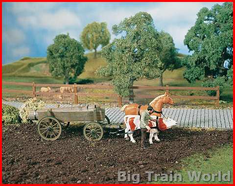 Pola 1859 - Liquid manure wagon with cow and horse