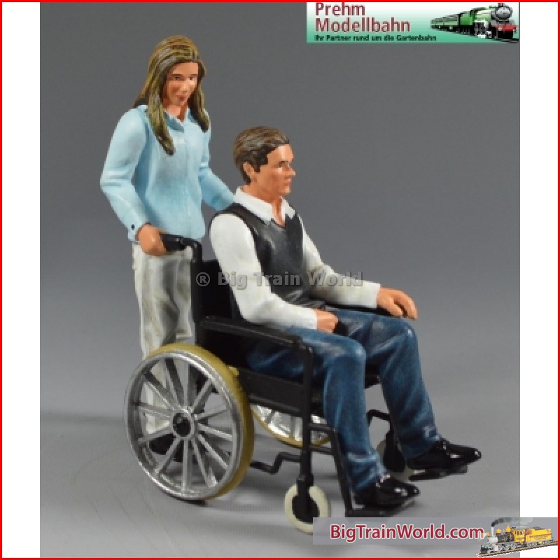 Prehm Miniaturen 500124 - Mann im Rollstuhl und Begleiterin - Nieuw 2017