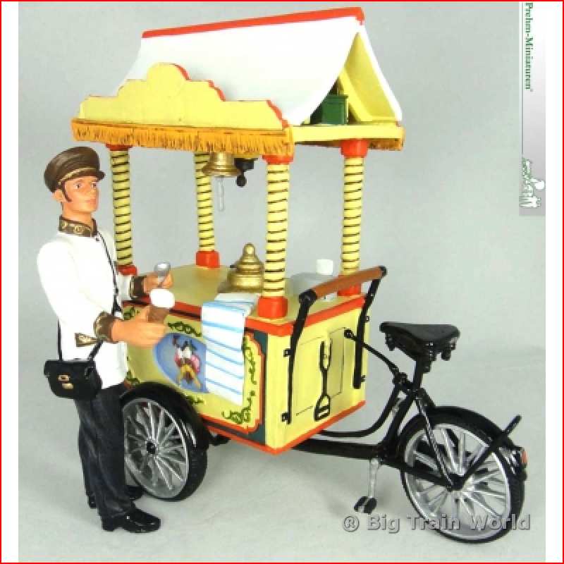 Prehm-Miniaturen 550110 - Eisfahrrad mit Verkäufer Set
