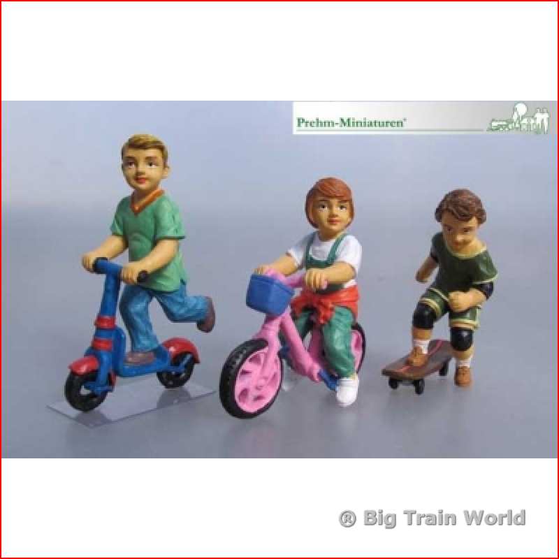 Prehm-Miniaturen 550112 - Kinder 3 Figuren Dreirad Set 2