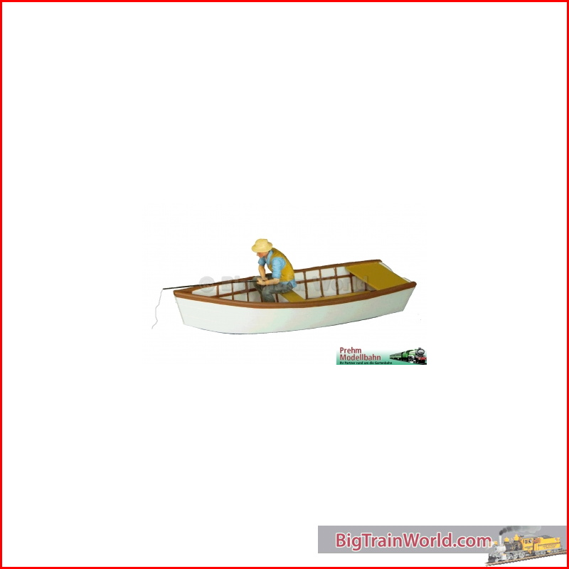 Prehm Miniaturen 550140 - Ruderboot mit Angler - Nieuw 2019