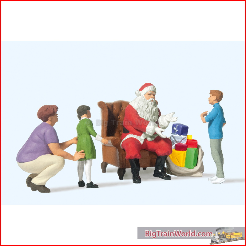Preiser 44931 - Weihnachtsmann in Sessel.Mutt (1:22½)