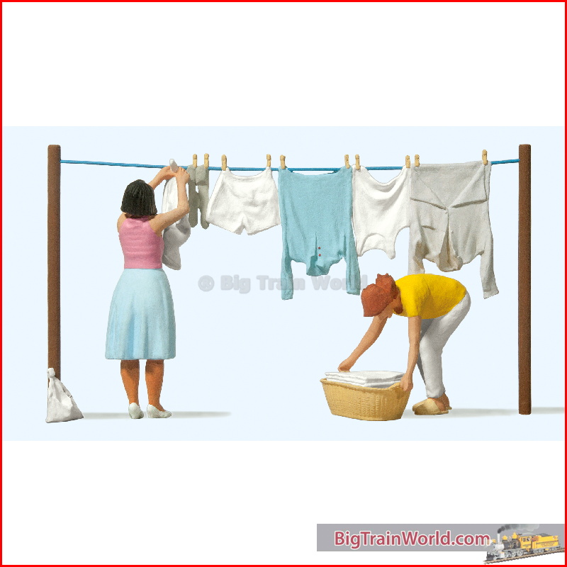 Preiser 44936 - Frauen beim Wäscheaufhängen (1:22½) - Nieuw 2023