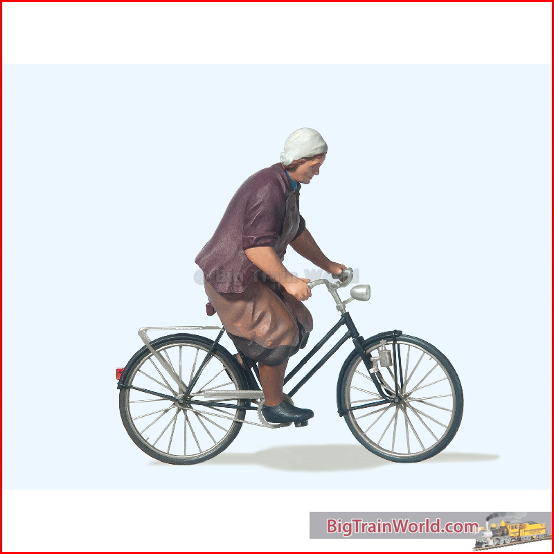 Preiser 45068 - Bäuerin auf Fahrrad (1:22½)