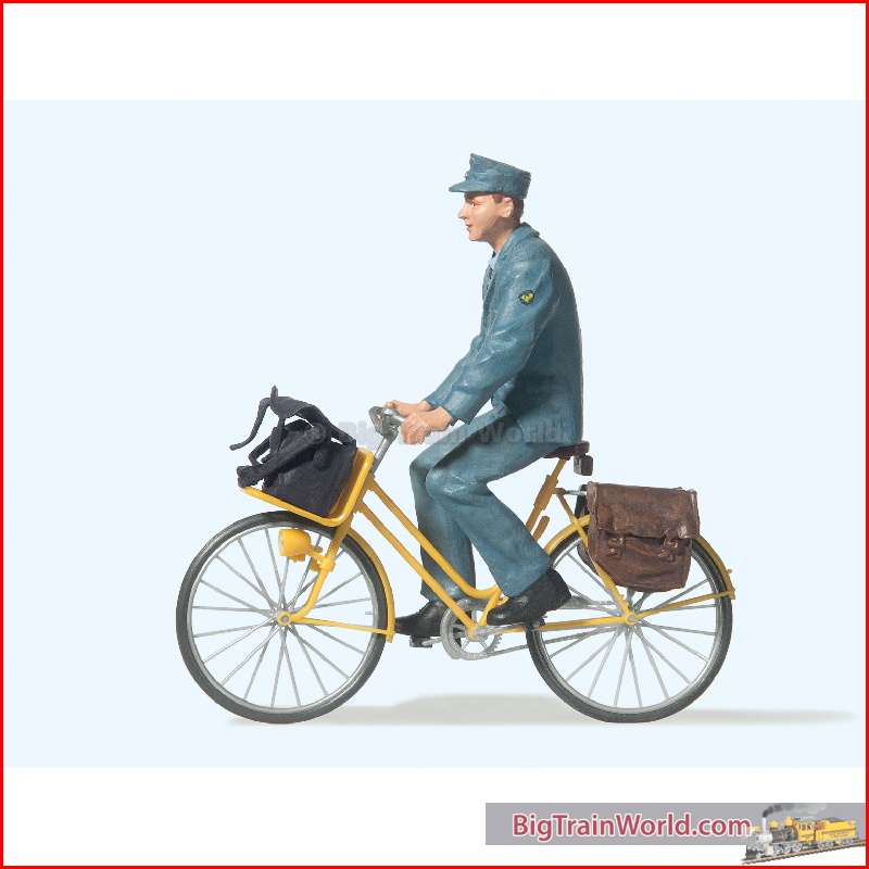Preiser 45069 - Postbote auf Fahrrad (1:22½)