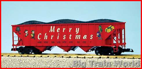 USA Trains R14025 - CHRISTMAS 70 TON HOPPER - RED
