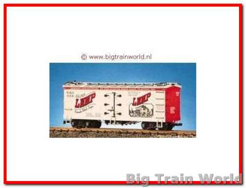 USA Trains R16205 - LEMP Brew Refrigerater car, Pin &Link koppeling, Nette staat