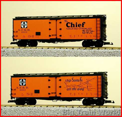 USA Trains R16500 - S.F. THE CHIEF 40' REEFER-O/BL